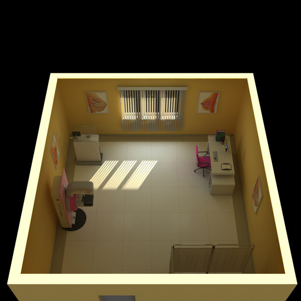 mammography examination room 3d model - Mammography Examination Room by platinum3dmodels